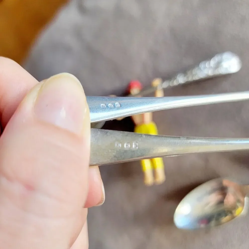 Set of 8 Silverplate Pudding Spoons